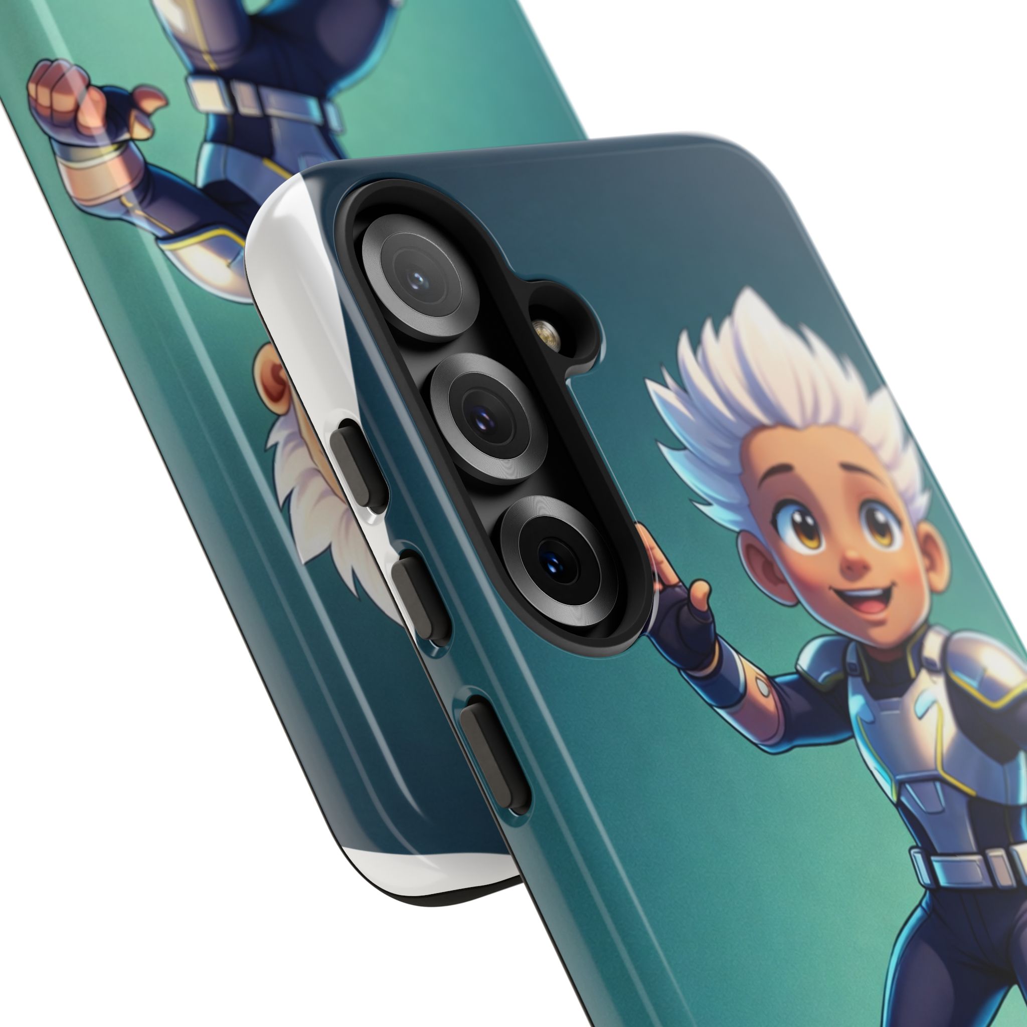 Electric Skate Hero Phone Case — Kids Cartoon Futuristic Surfer Protective Cover - Image 24