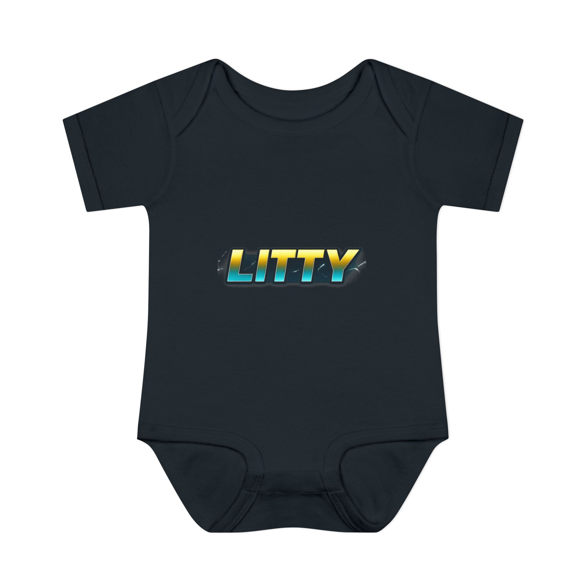 Litty Baby Bodysuit – Cute Retro Gradient Infant Onesie - Image 9