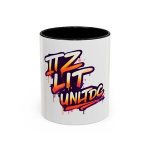 Graffiti "Iz Lit Unltd" Accent Coffee Mug — Urban Street Art Ceramic Mug (11/15oz)