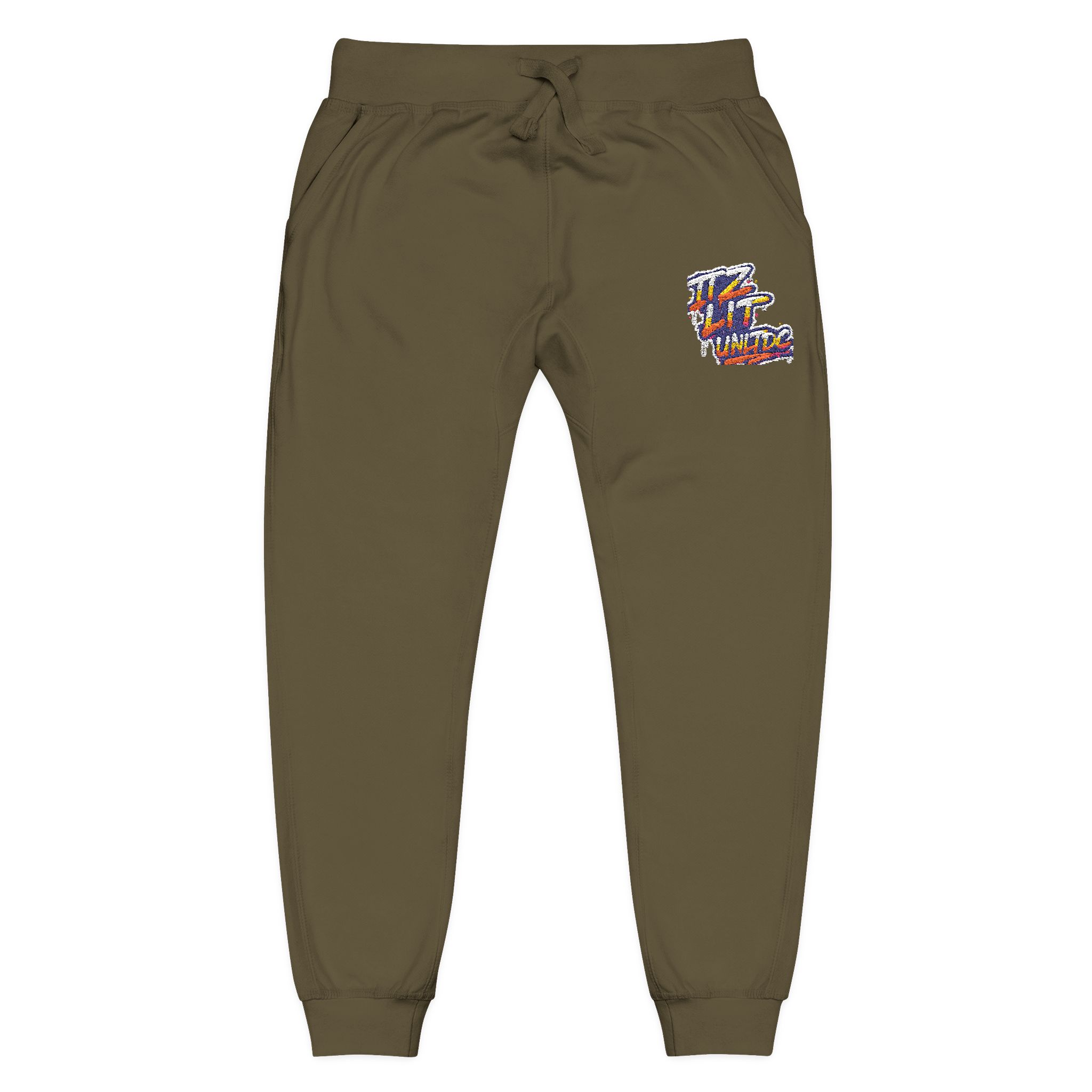 Embroidered "ITZ LIT" Floral 'C' Fleece Sweatpants — Cozy Casual Joggers - Image 5