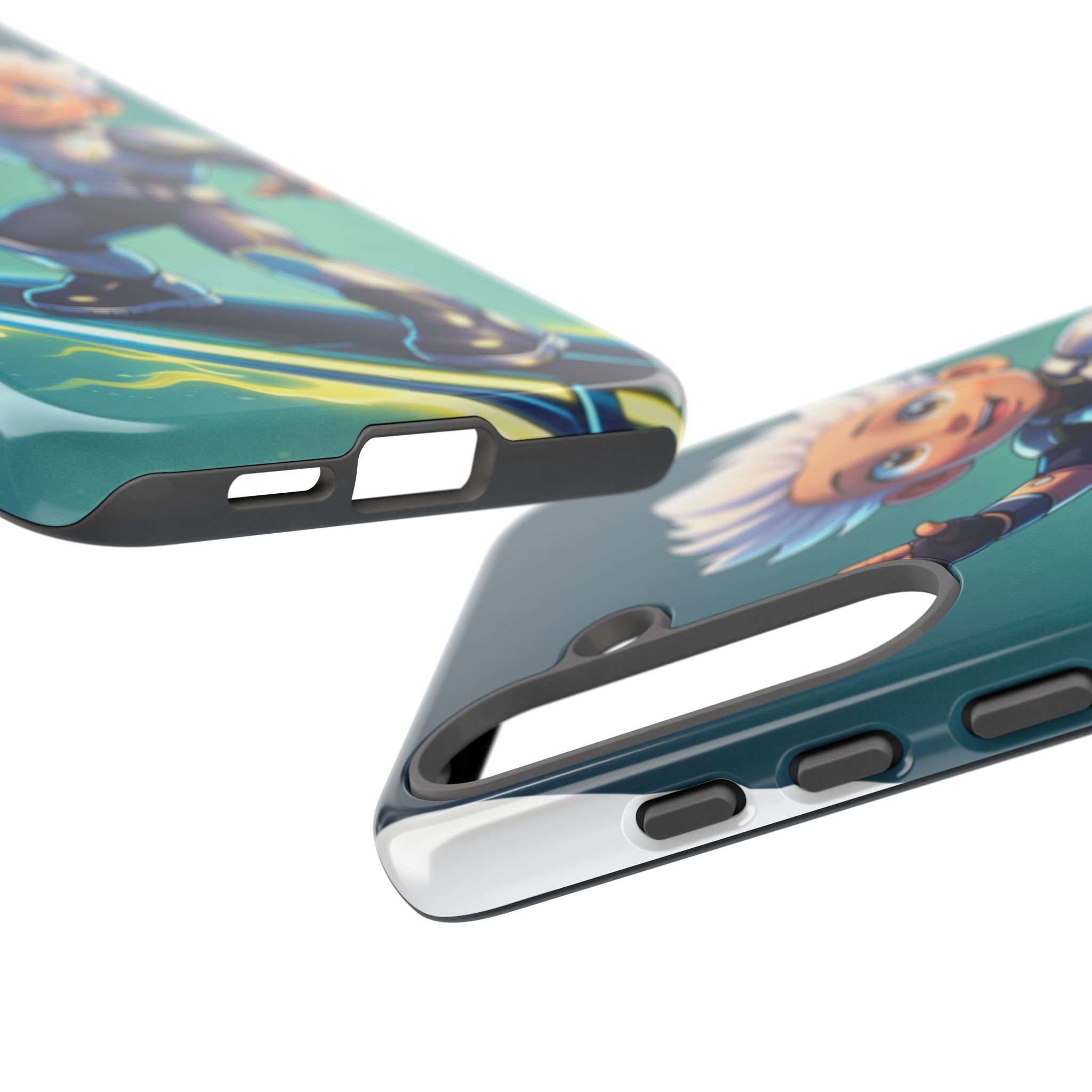 Electric Skate Hero Phone Case — Kids Cartoon Futuristic Surfer Protective Cover - Image 25