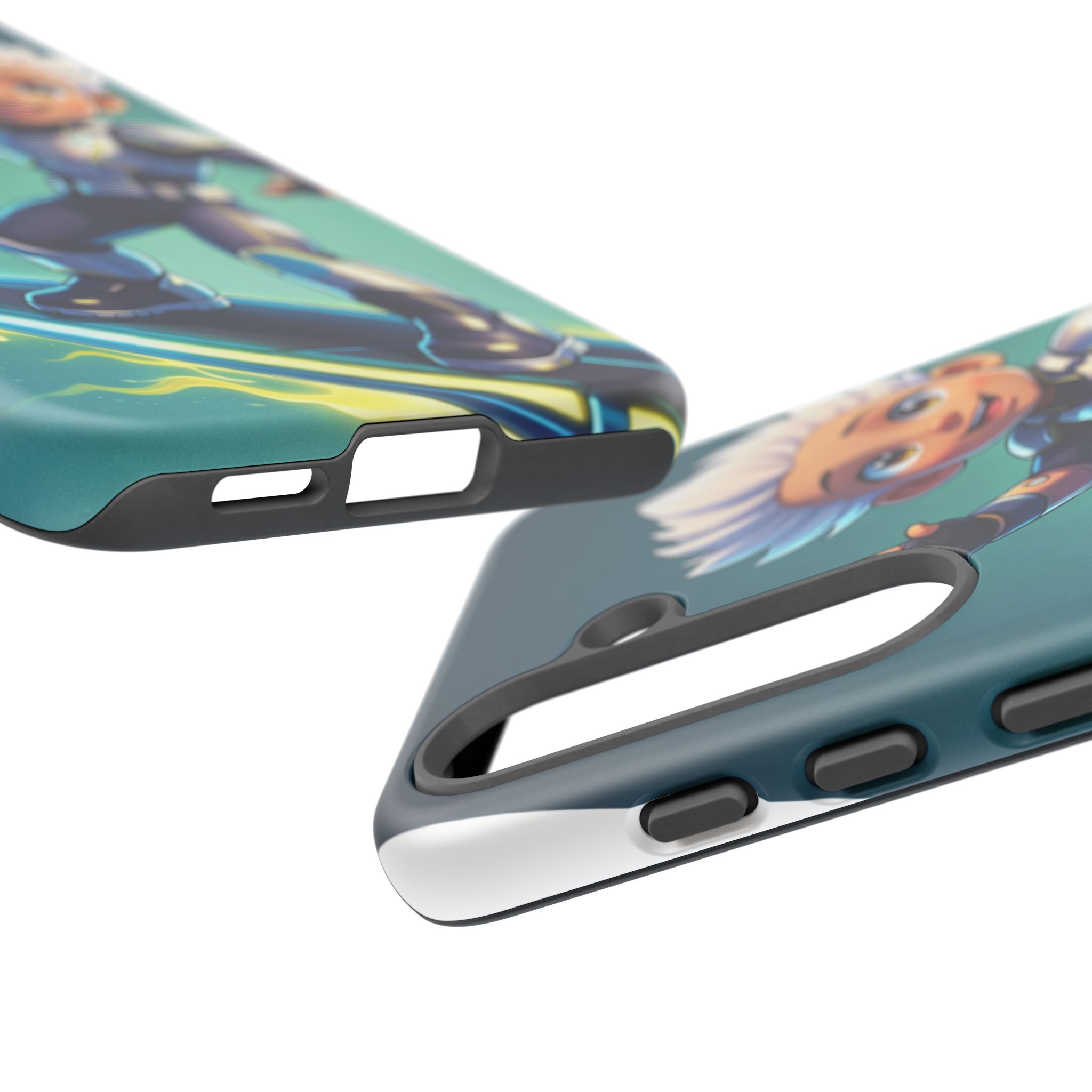 Electric Skate Hero Phone Case — Kids Cartoon Futuristic Surfer Protective Cover - Image 21