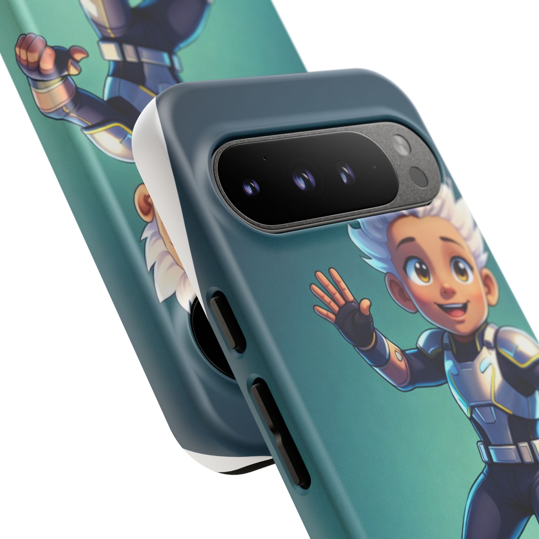 Electric Skate Hero Phone Case — Kids Cartoon Futuristic Surfer Protective Cover - Image 13