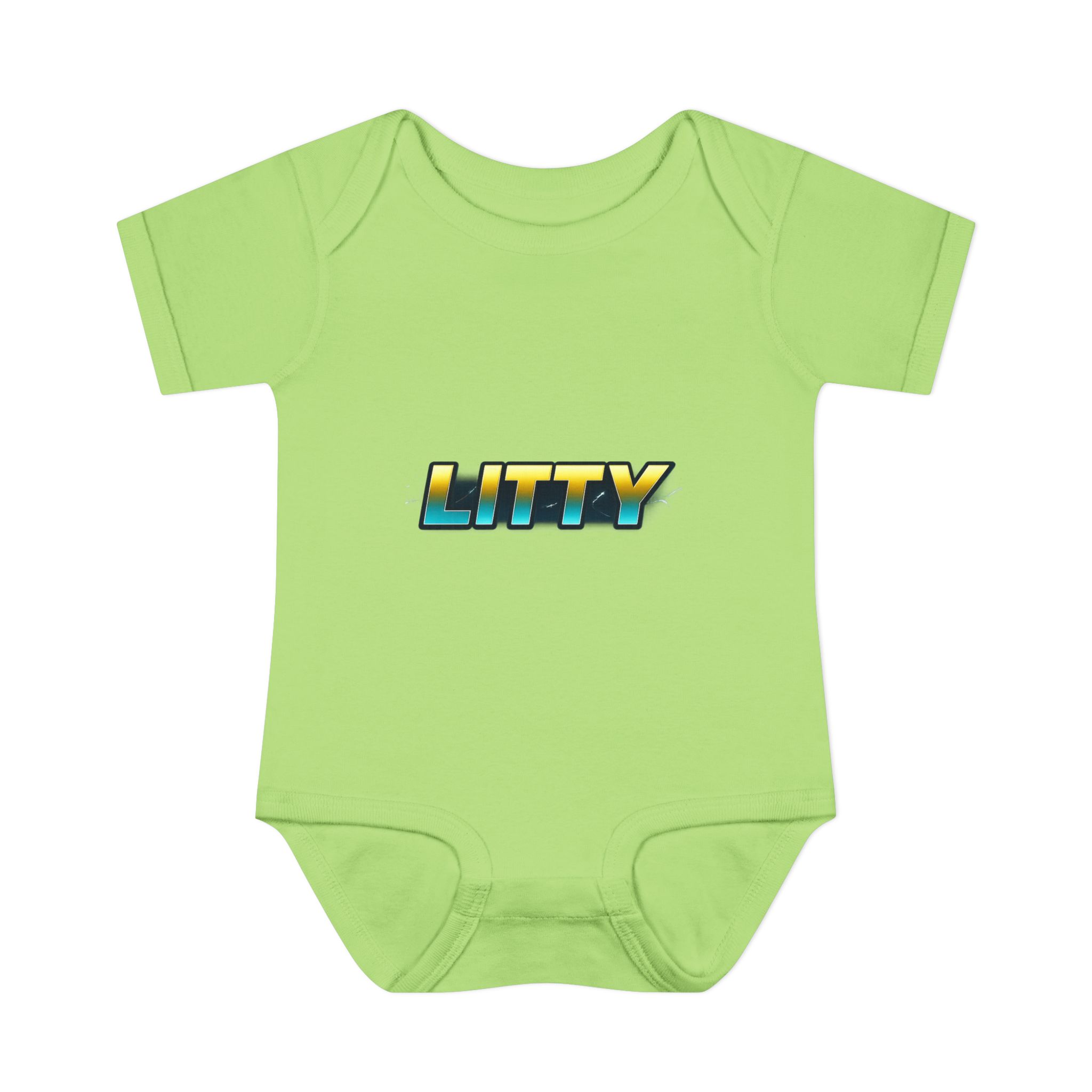 Litty Baby Bodysuit – Cute Retro Gradient Infant Onesie - Image 5