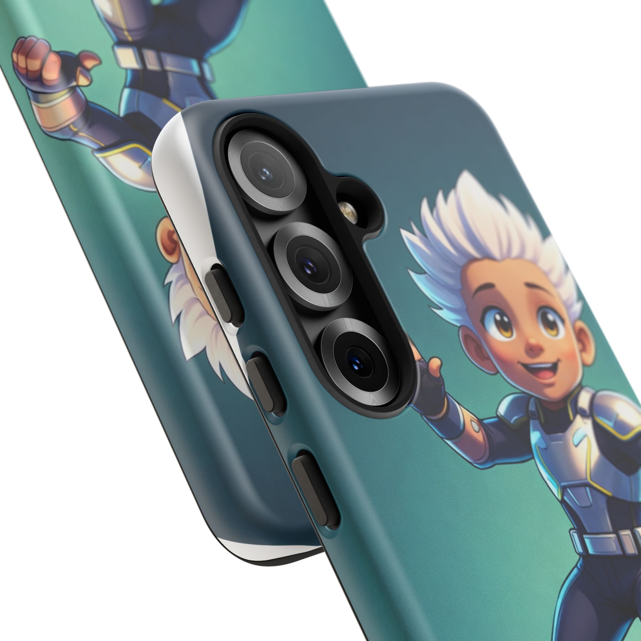 Electric Skate Hero Phone Case — Kids Cartoon Futuristic Surfer Protective Cover - Image 20