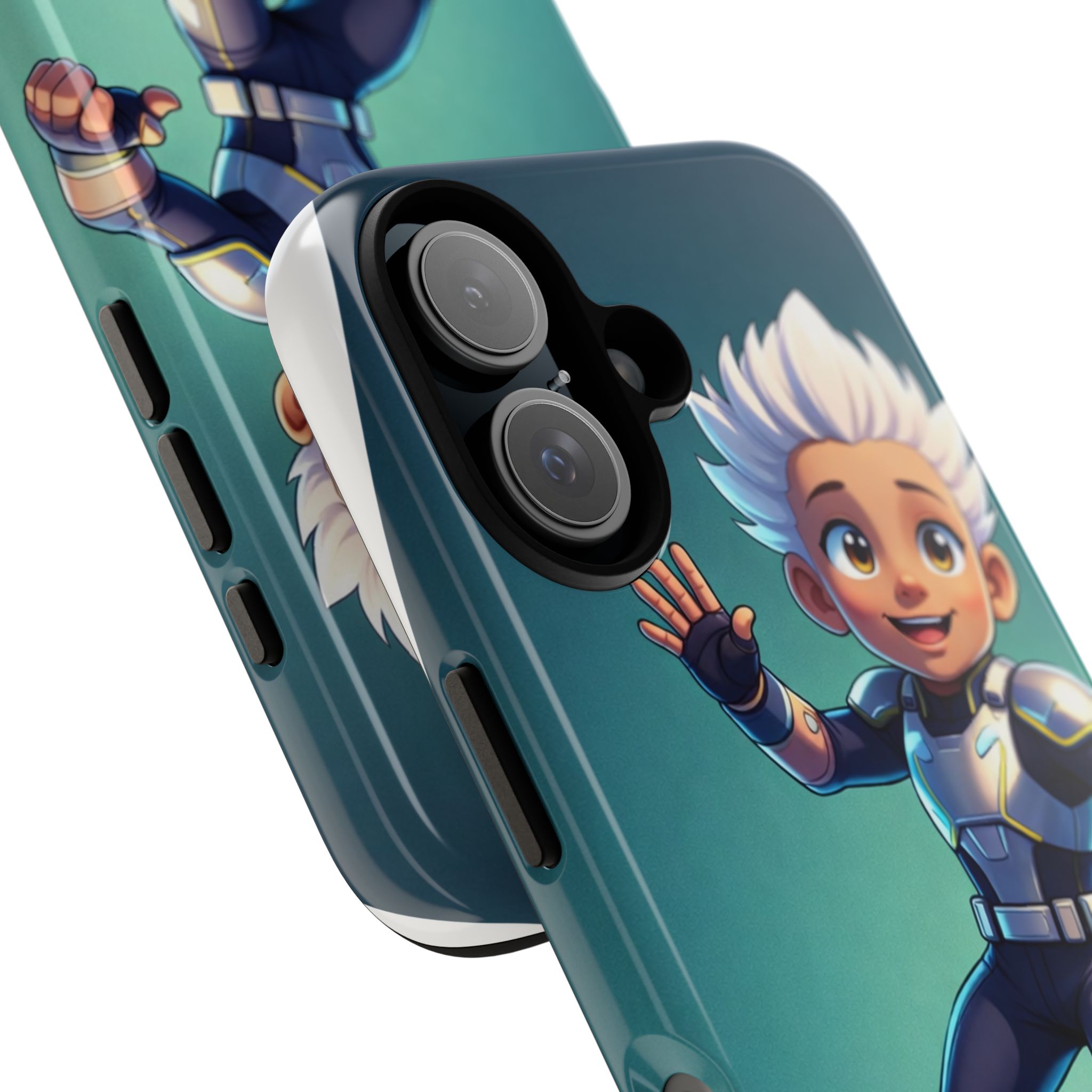 Electric Skate Hero Phone Case — Kids Cartoon Futuristic Surfer Protective Cover - Image 2