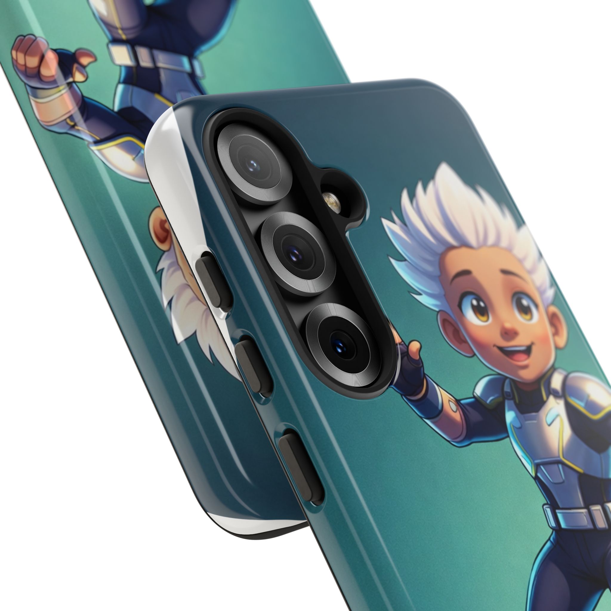 Electric Skate Hero Phone Case — Kids Cartoon Futuristic Surfer Protective Cover - Image 16