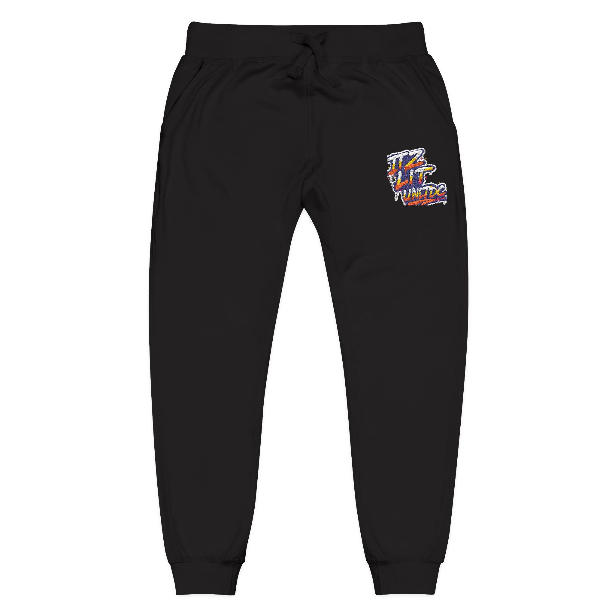 Embroidered "ITZ LIT" Floral 'C' Fleece Sweatpants — Cozy Casual Joggers - Image 25