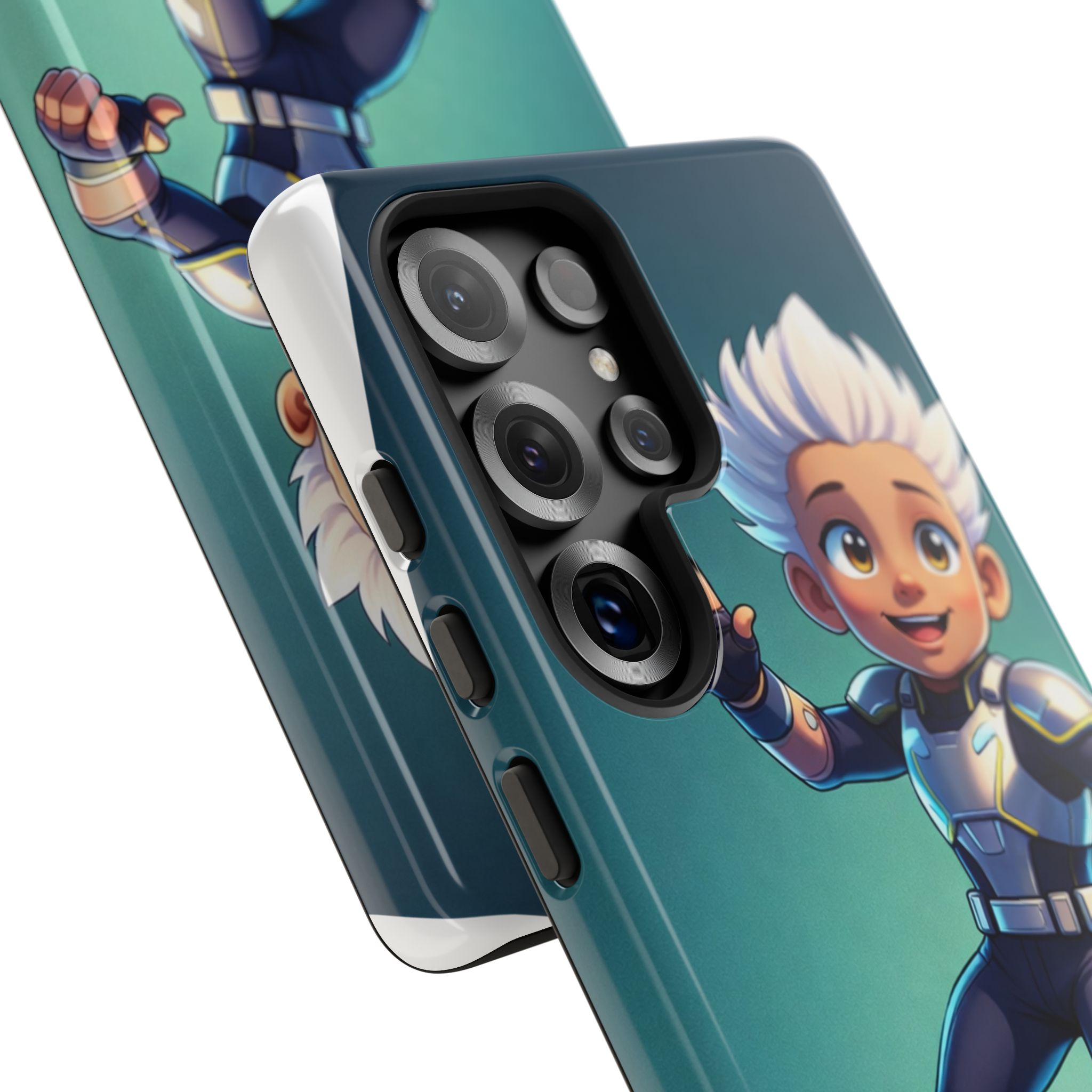 Electric Skate Hero Phone Case — Kids Cartoon Futuristic Surfer Protective Cover - Image 32