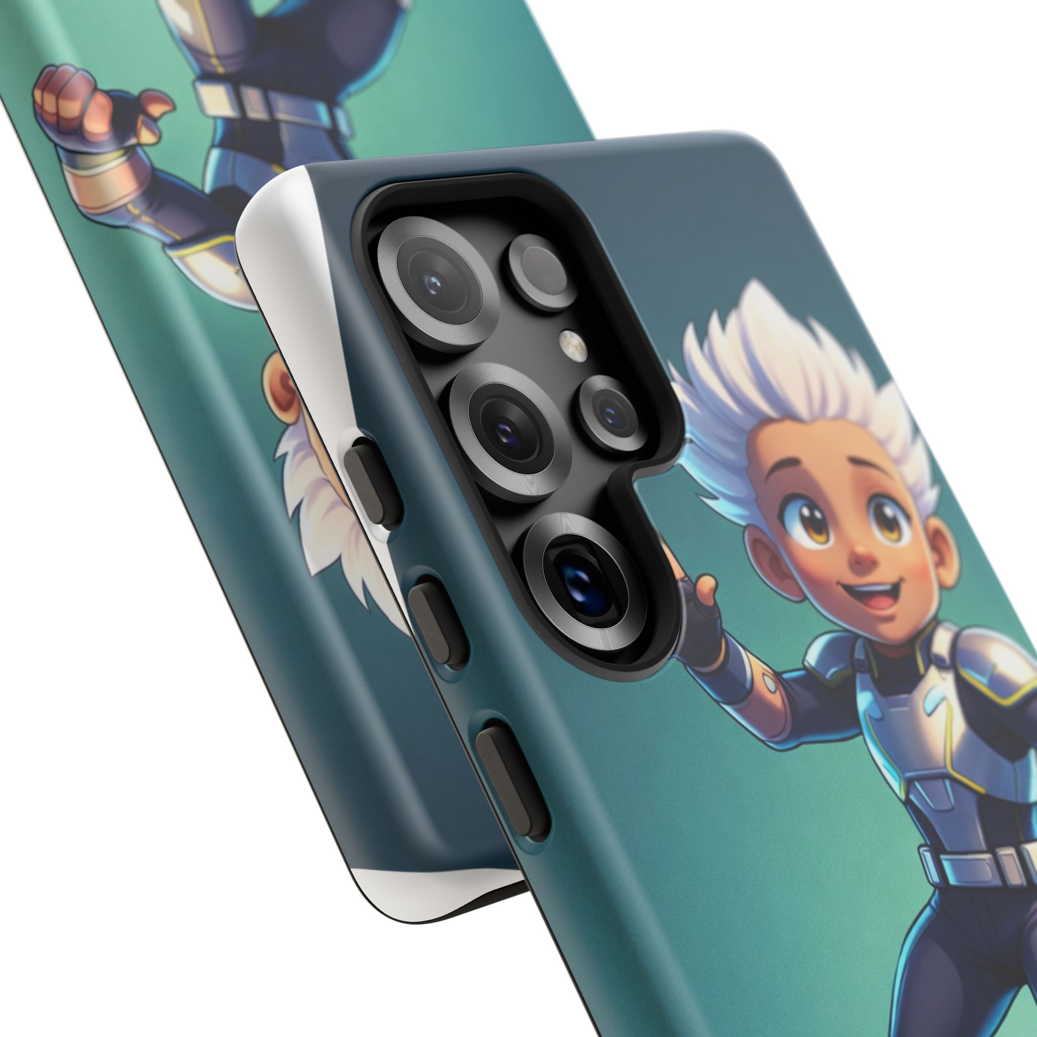 Electric Skate Hero Phone Case — Kids Cartoon Futuristic Surfer Protective Cover - Image 36