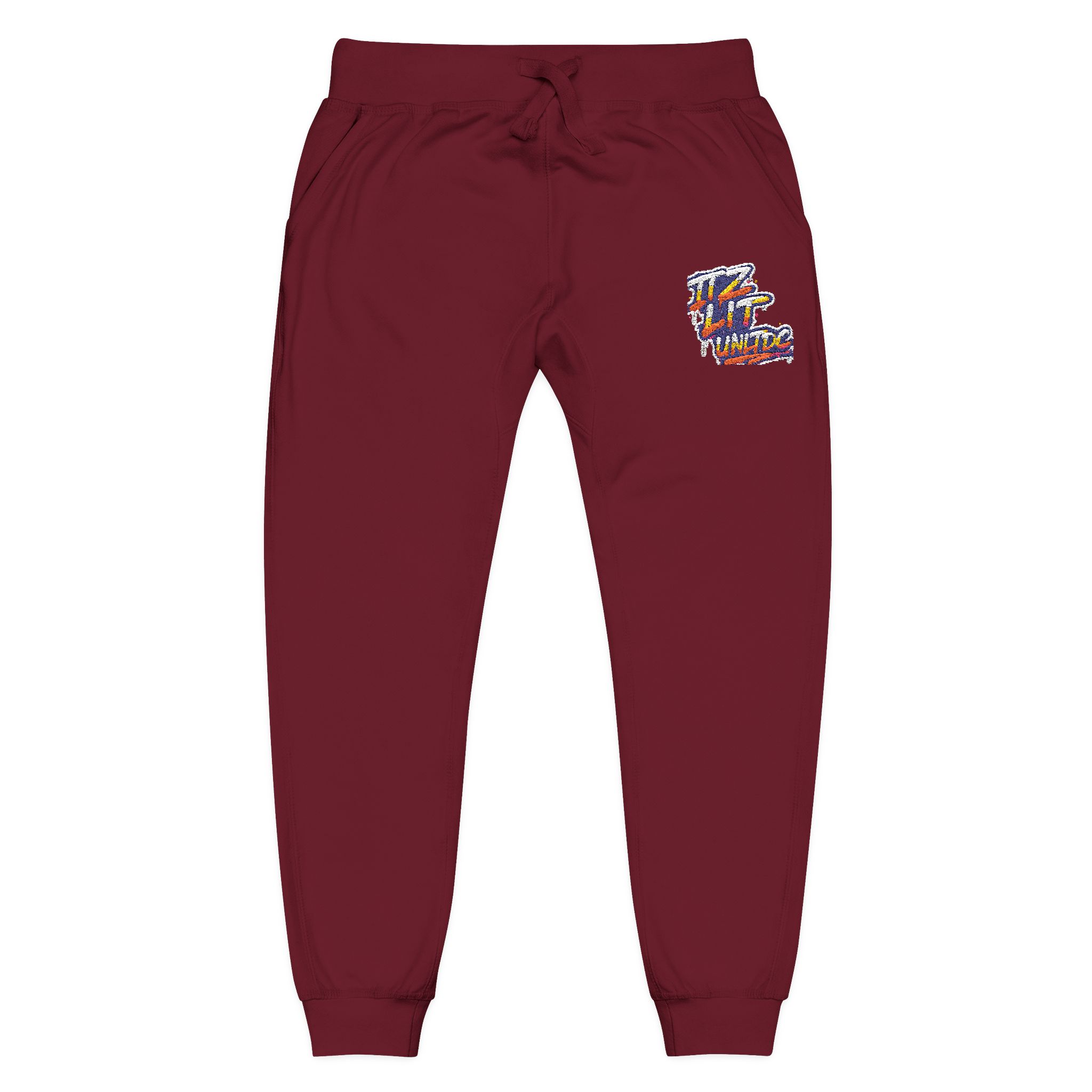 Embroidered "ITZ LIT" Floral 'C' Fleece Sweatpants — Cozy Casual Joggers - Image 21