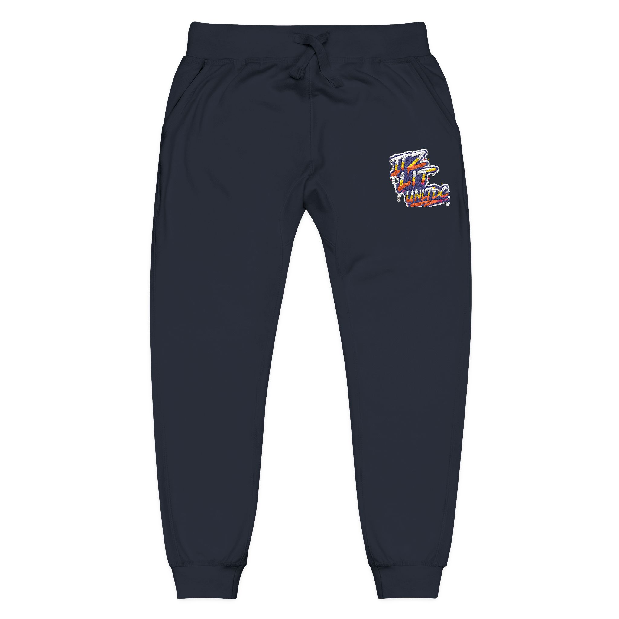Embroidered "ITZ LIT" Floral 'C' Fleece Sweatpants — Cozy Casual Joggers - Image 17