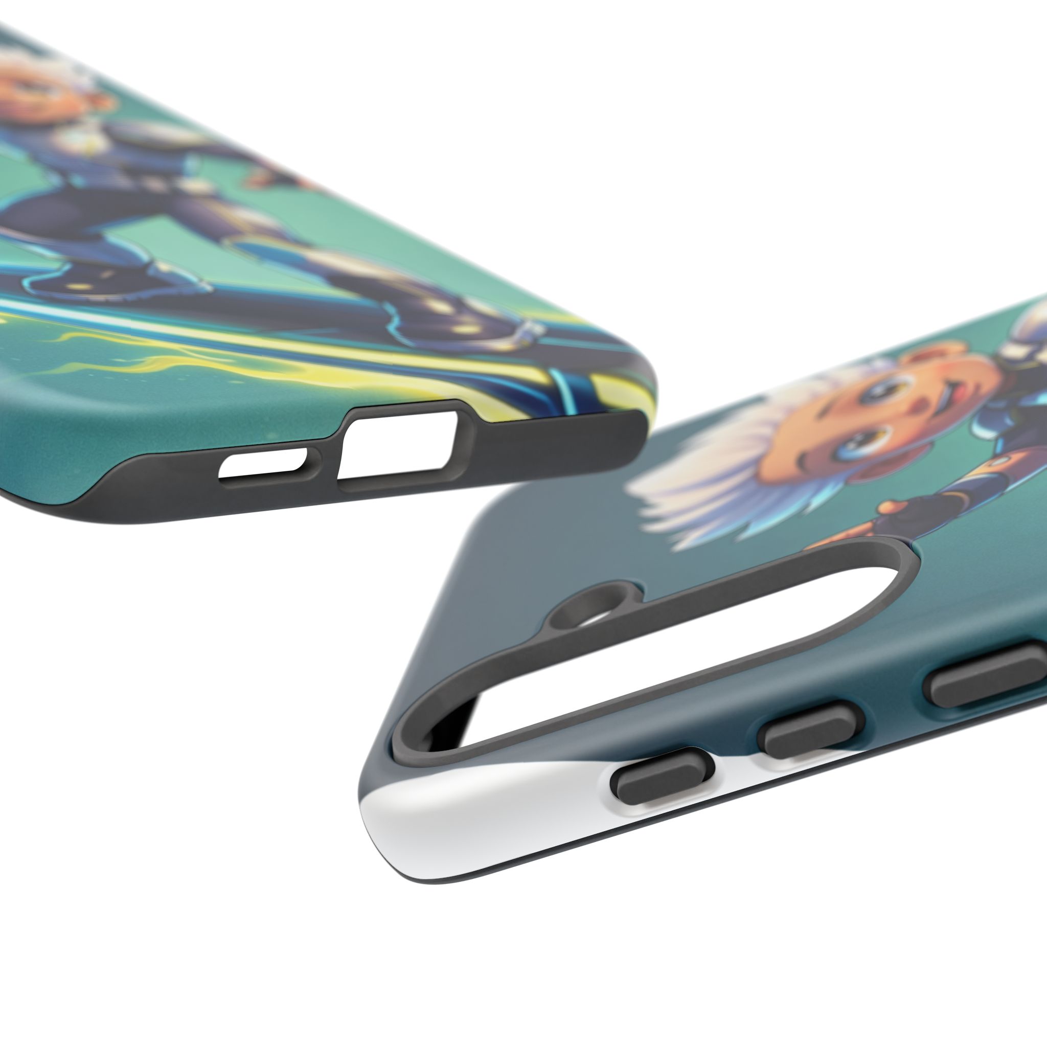 Electric Skate Hero Phone Case — Kids Cartoon Futuristic Surfer Protective Cover - Image 29