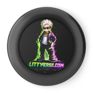 Frisbee — Gamer Character Glow Logo (LittyVerse.com)