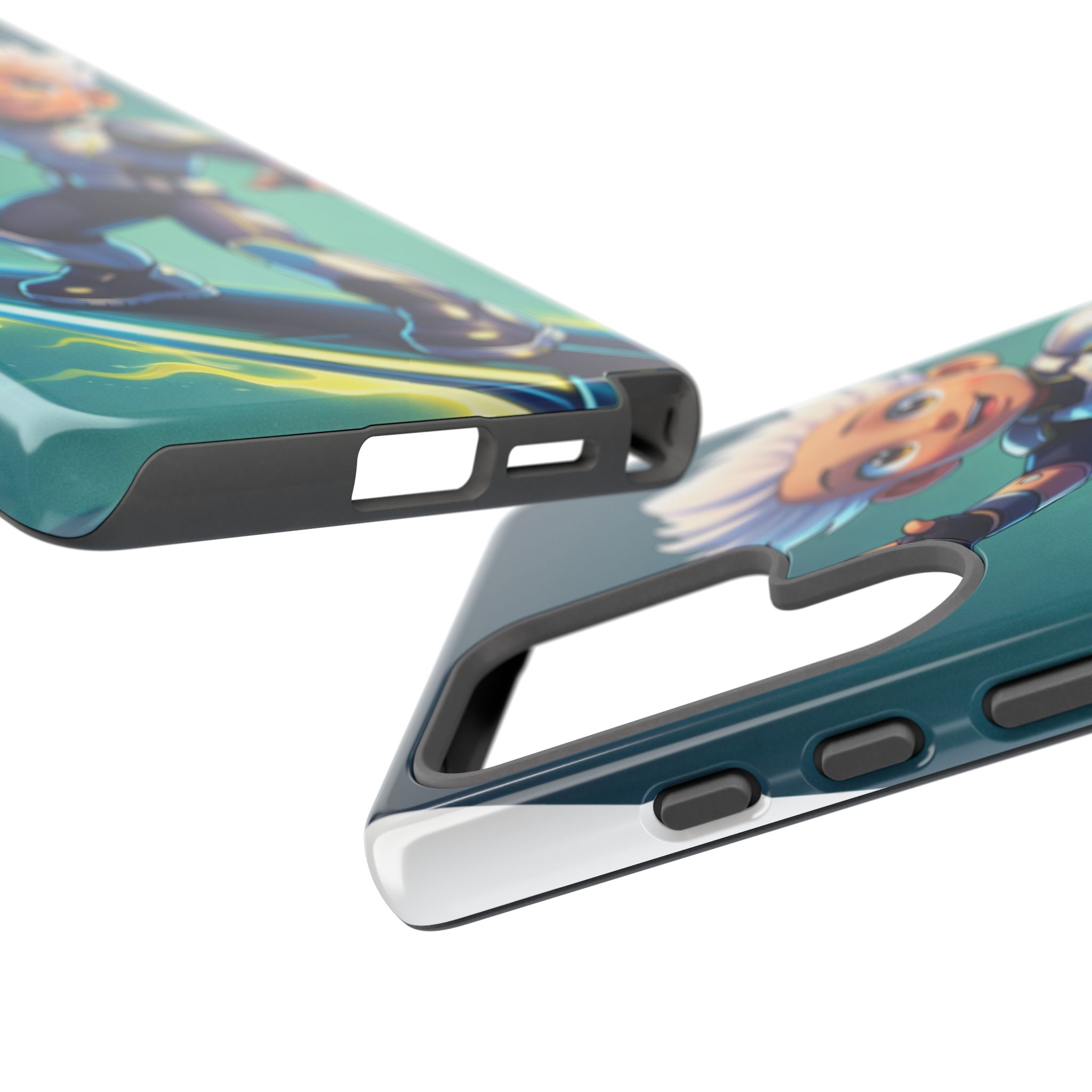 Electric Skate Hero Phone Case — Kids Cartoon Futuristic Surfer Protective Cover - Image 33