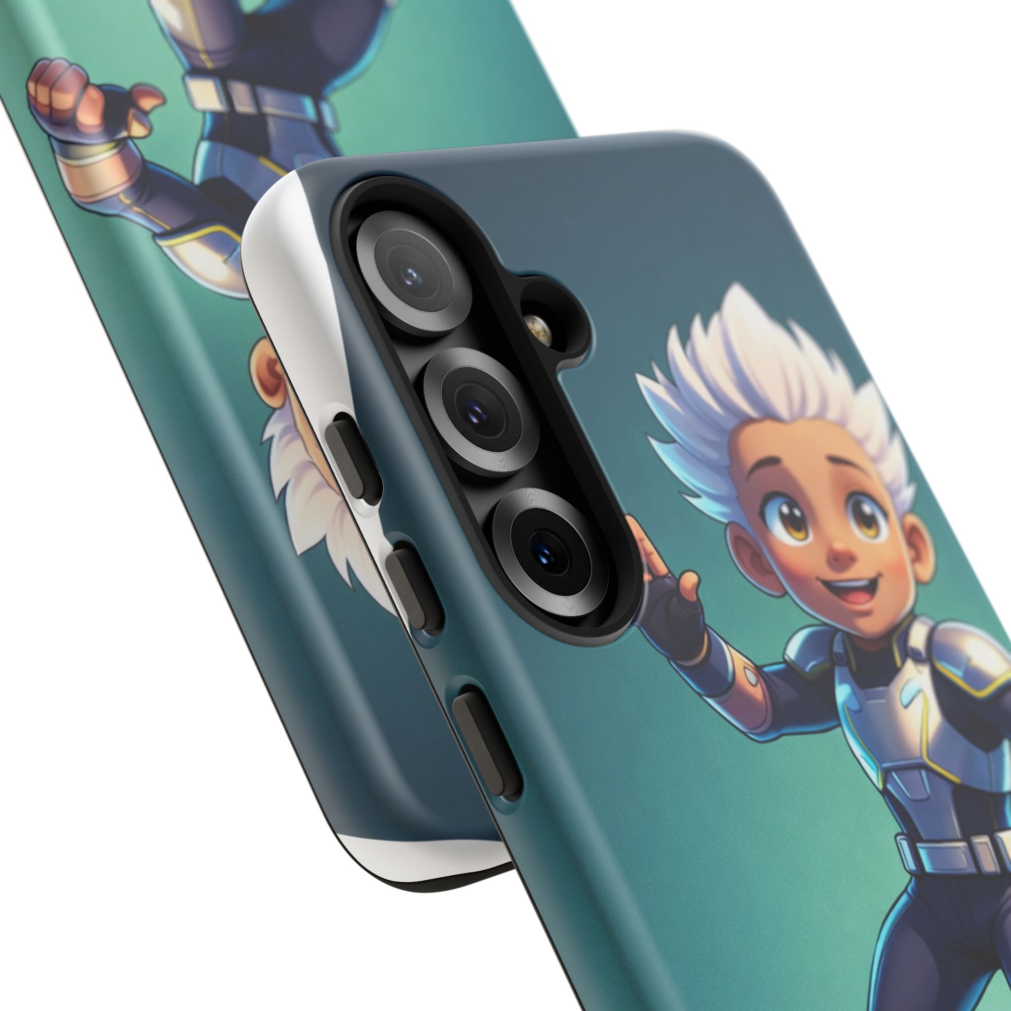 Electric Skate Hero Phone Case — Kids Cartoon Futuristic Surfer Protective Cover - Image 28