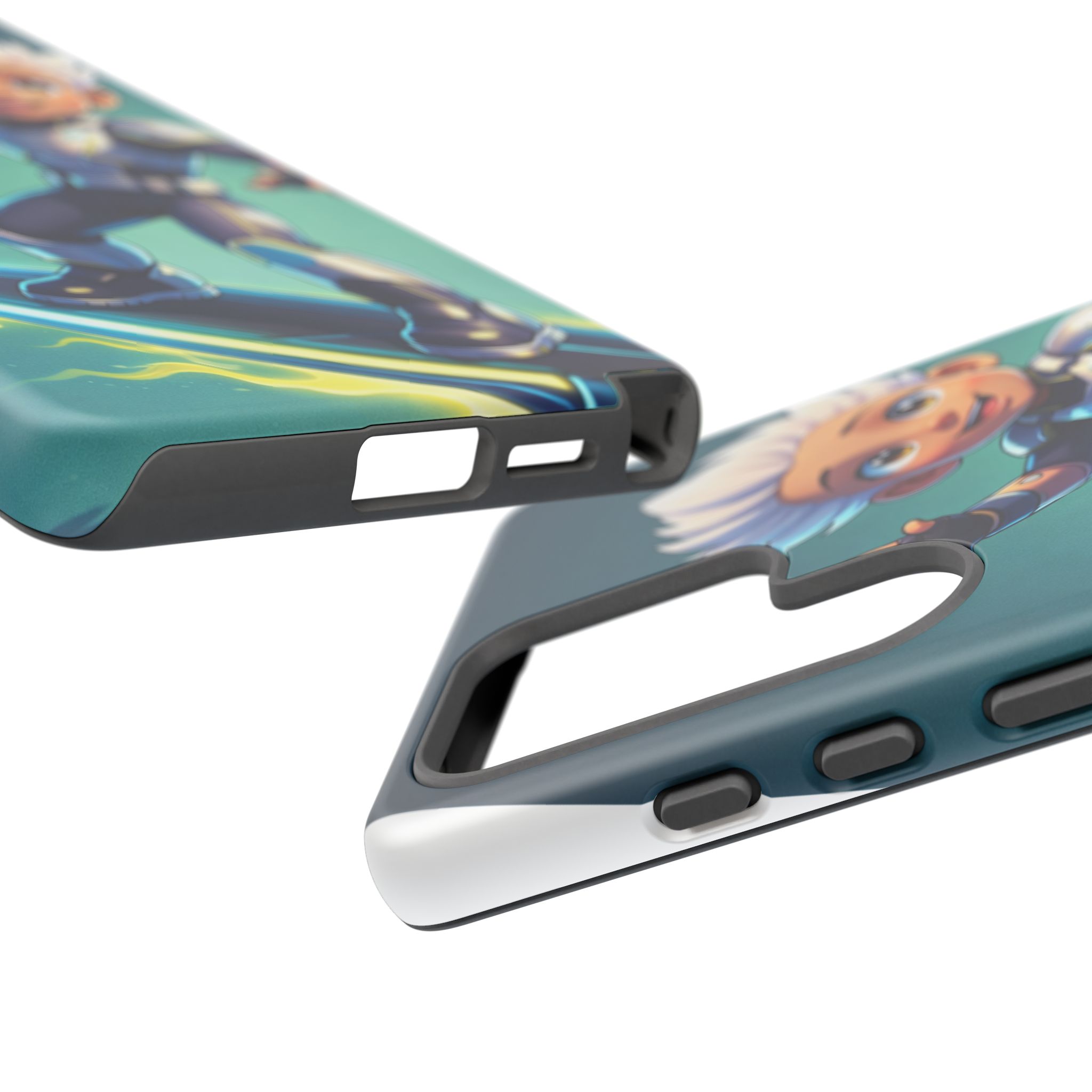 Electric Skate Hero Phone Case — Kids Cartoon Futuristic Surfer Protective Cover - Image 37