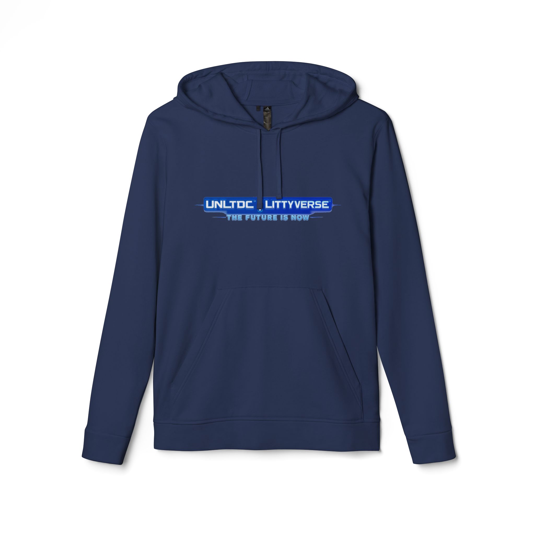 Hoodie — UNLTDCLTTYVERSE Blue Logo Fleece Hoodie - Image 21