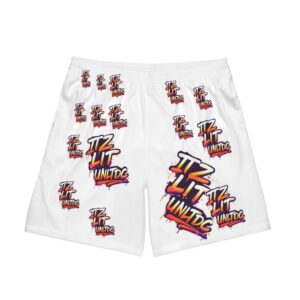 Beach Shorts - 'ITZ LIT UNLTD' Graffiti Print Men’s Swim Trunks