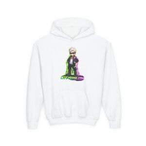 Youth Hoodie — Neon Punk Character "LittyVerse.com" Graphic